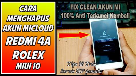 remove micloud redmi 4a rolex